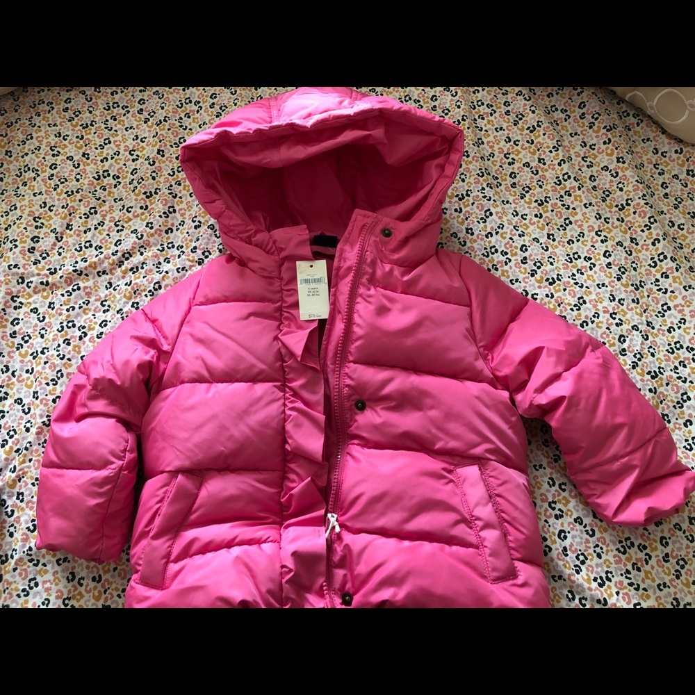 New gap toddler girl pink winter jacket size 4t